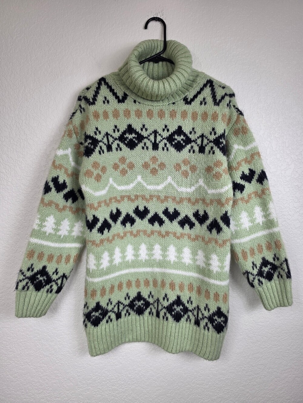 Anthropologie Patterned Turtleneck Sweater XS